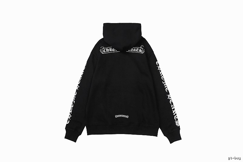 Chrome Hearts 2088-96 Black Cross Graphic Hoodie Airport Outfit