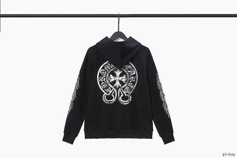 Chrome Hearts 2089-53 Black Cross Graphic Hoodie Minimal Look