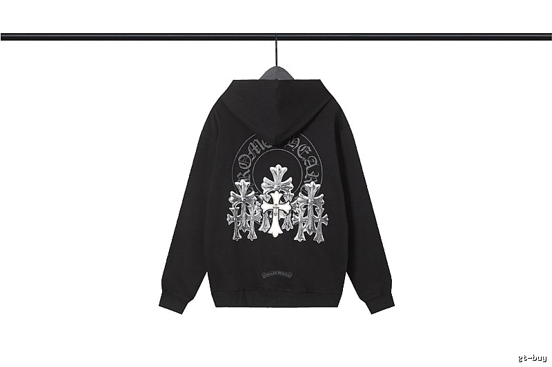 Chrome Hearts 2089-72 Black Cross Graphic Hoodie Easy Pairing