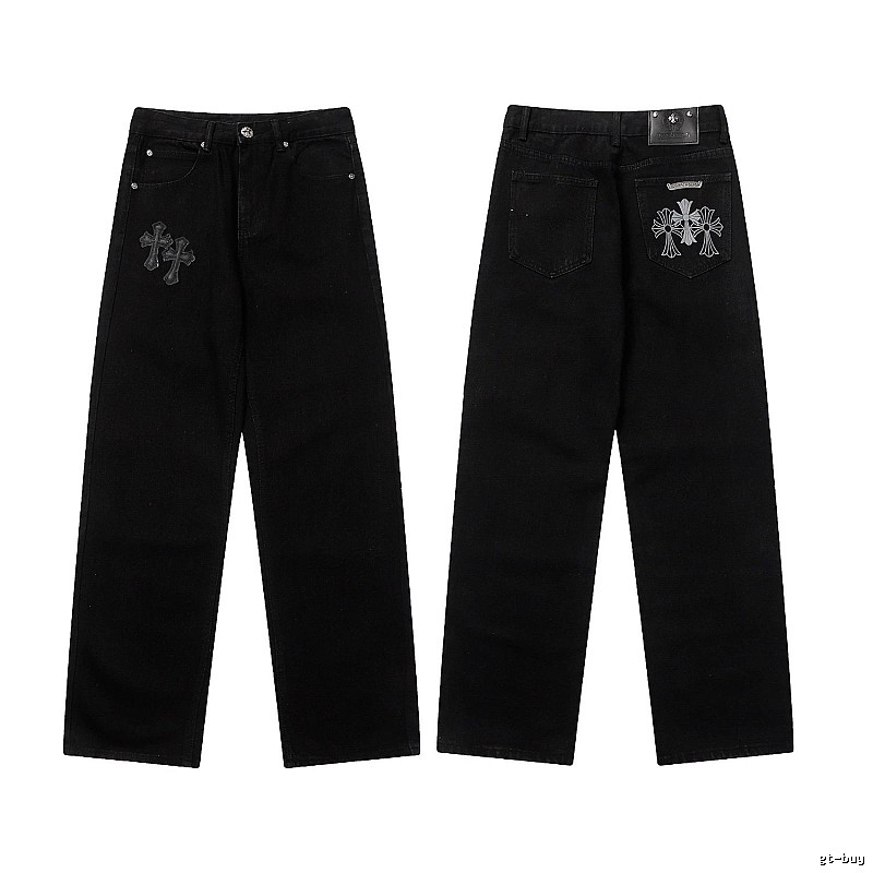 Chrome Hearts Classic Graphic jeans Light Denim Jeans with Travel-Friendly Style