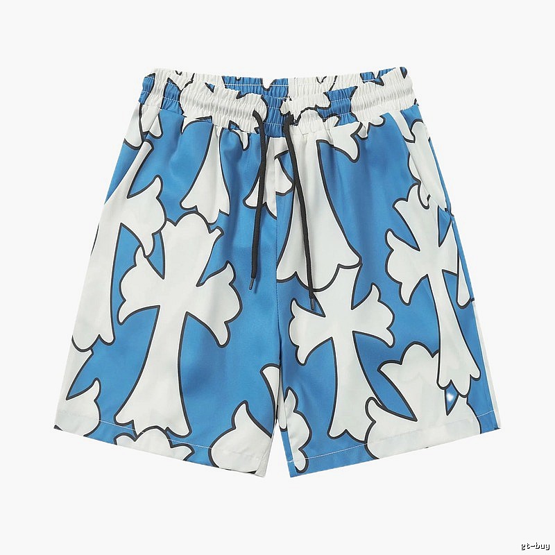 Chrome Hearts Cross Blue and White Shorts
