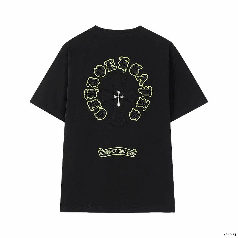 Chrome Hearts Cross Embroidered Street Style Black T-Shirt