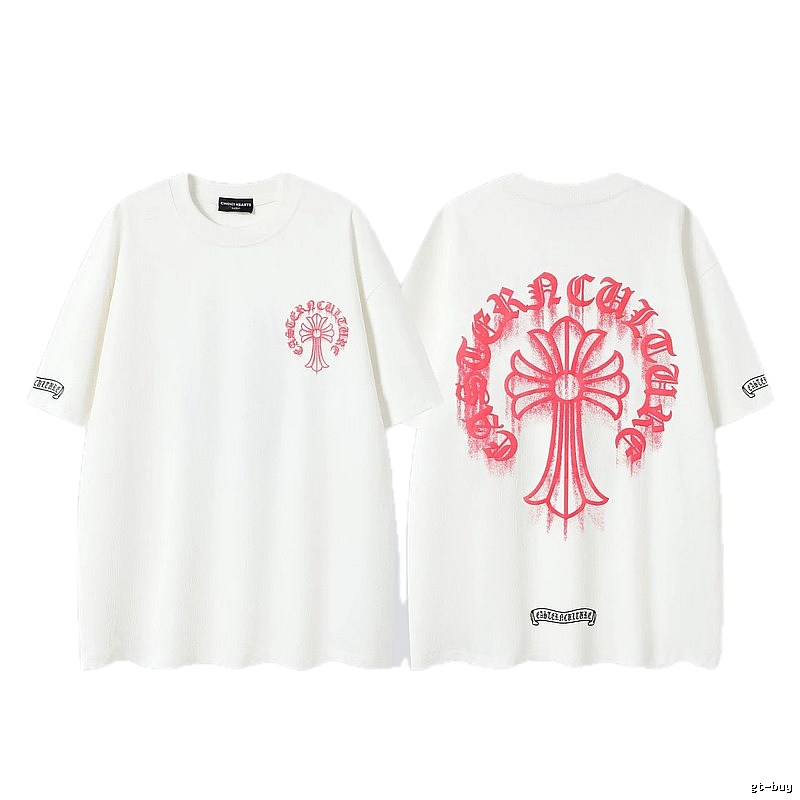 Chrome Hearts Cross Print Street Style Off-white T-Shirt