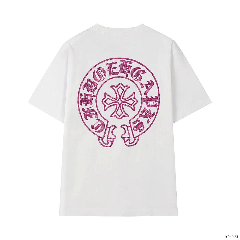 Chrome Hearts Cross Print Street Style White T-Shirt