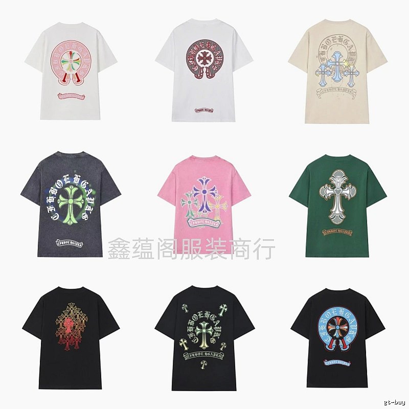 Chrome Hearts Cross Street Style Multi-color Short-sleeve T-shirt