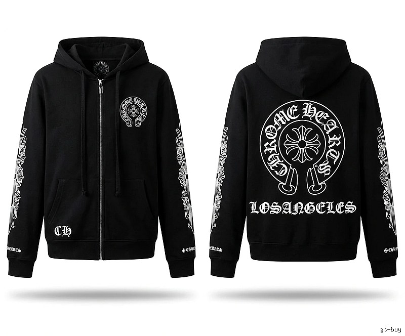 Chrome Hearts dark style black cardigan