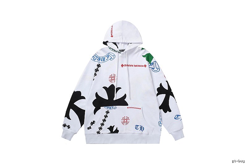Chrome Hearts Gift Ready Cross graphic hoodie Black Blue Cross with Fresh Pattern