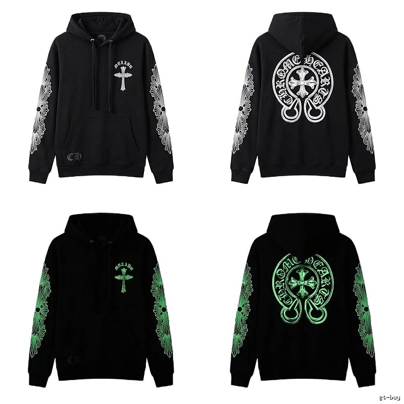 Chrome Hearts Glow-in-the-Dark Cross Streetwear Sweatshirt