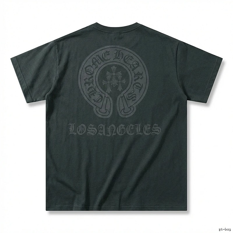 Chrome Hearts Gothic Style Dark Grey T-shirt