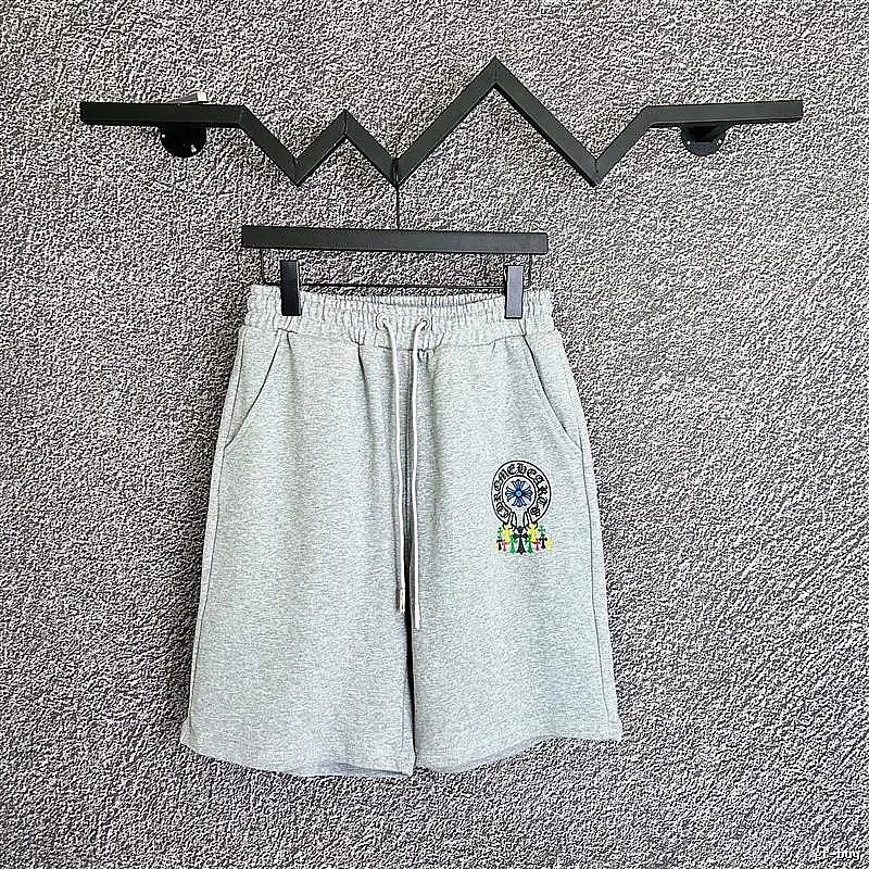 Chrome Hearts Grey Trendy Shorts