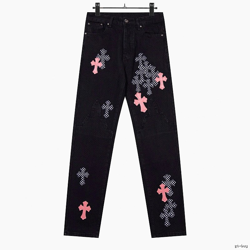 Chrome Hearts Monogram Graphic jeans Light Denim Jeans for Layered Styling