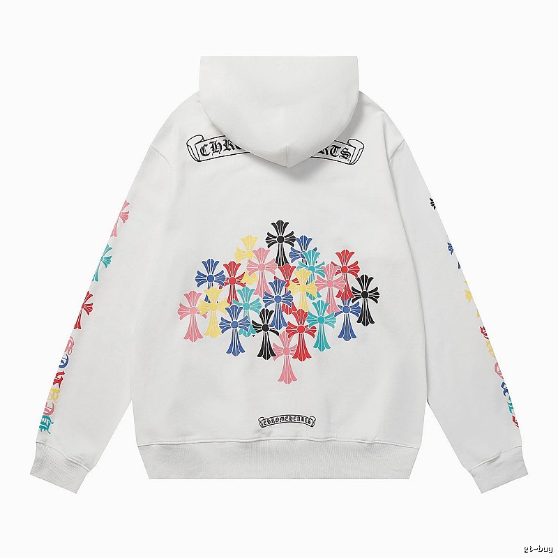 Chrome Hearts Relaxed Cross graphic hoodie Black Blue Cross with Versatile Design