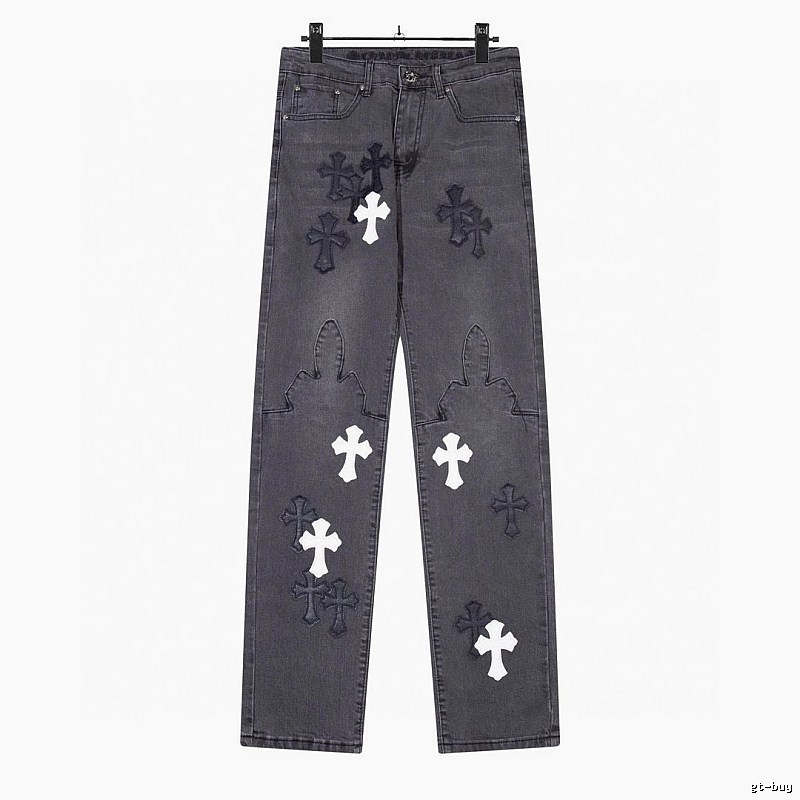 Chrome Hearts Relaxed Graphic jeans Light Denim Jeans with Designer-Inspired Detail