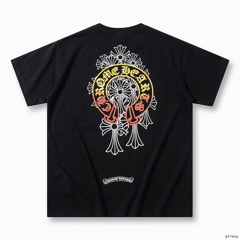 Chrome Hearts Retro Style Black T-shirt