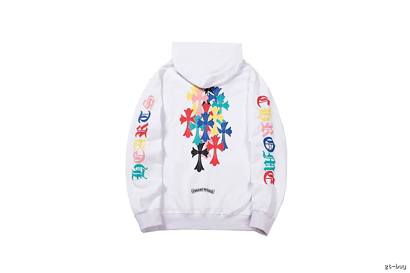 Chrome Hearts Streetwear Cross graphic hoodie Black Blue Cross with Logo Accent