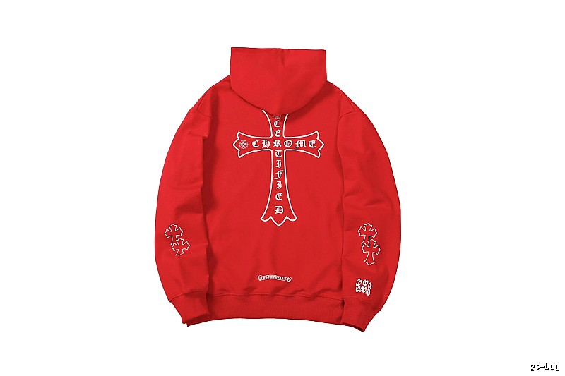 Chrome Hearts Summer Cross graphic hoodie Black Blue Cross with Bold Graphic