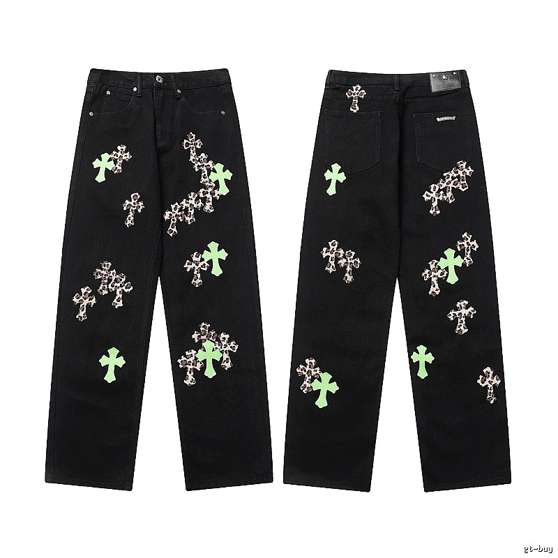 Chrome Hearts Summer Graphic jeans Light Denim Jeans with Bold Graphic