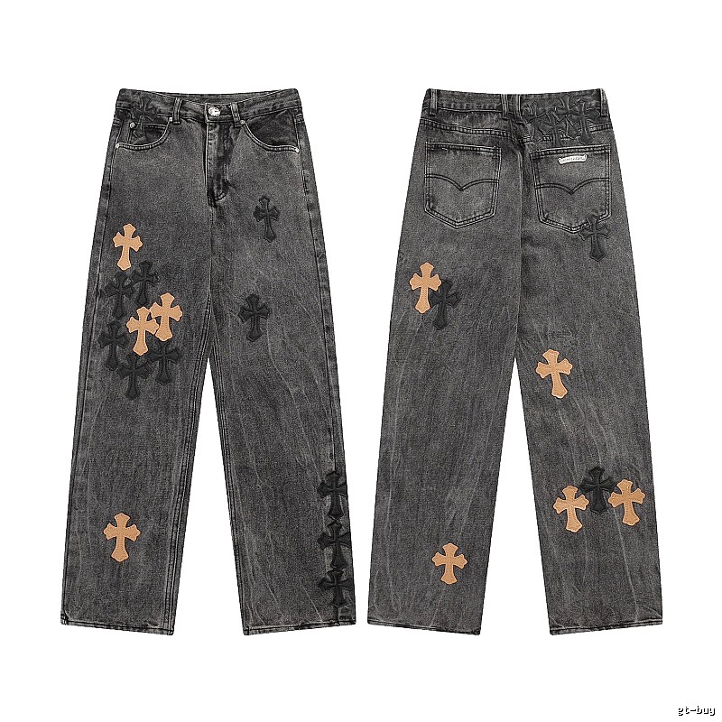 Chrome Hearts Travel Graphic jeans Light Denim Jeans with Soft Visual Tone