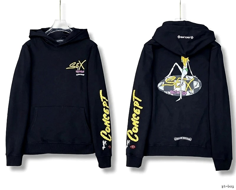 Chrome Hearts trendy and cool black hoodie
