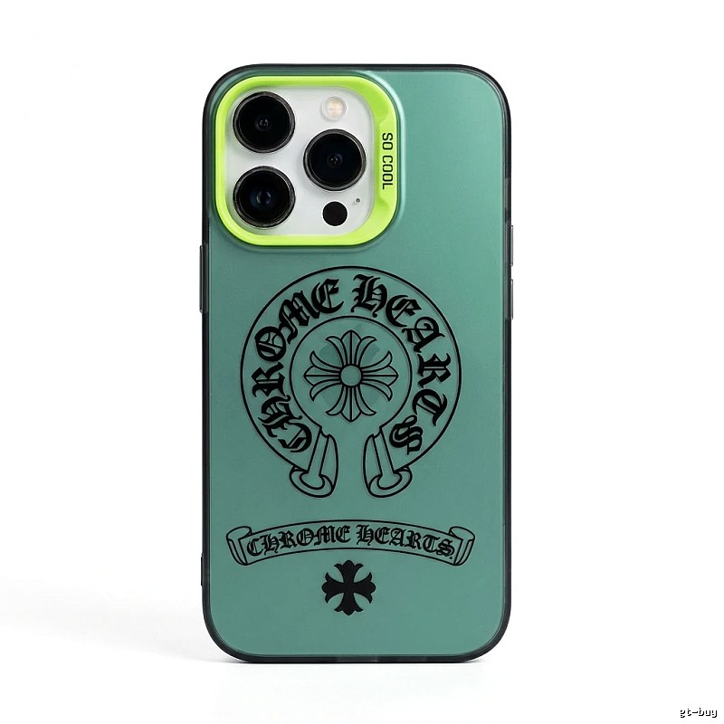 Chrome Hearts trendy and cool style light green iPhone case