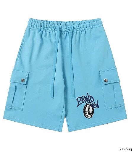 Chrome Hearts Trendy Cool Style Light Blue Shorts