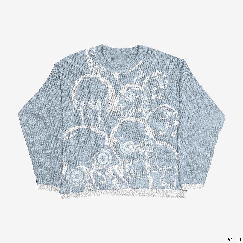 Classic Anime graphic sweater Black Knit Top with Travel-Friendly Style