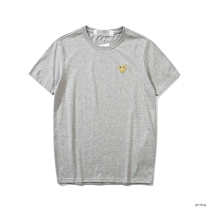 Comme des Garcons PLAY 2021-53 Gray Style 2153 Heart Logo T-Shirt Training Look