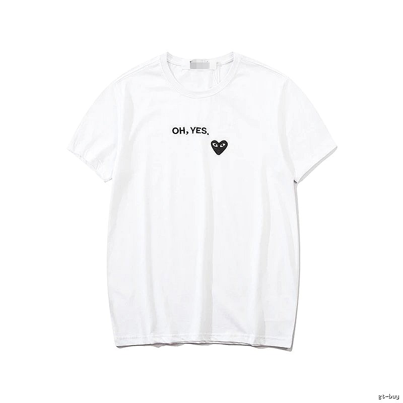 Comme des Garcons PLAY 2021-87 White Style 2187 Heart Logo T-Shirt Statement Graphic