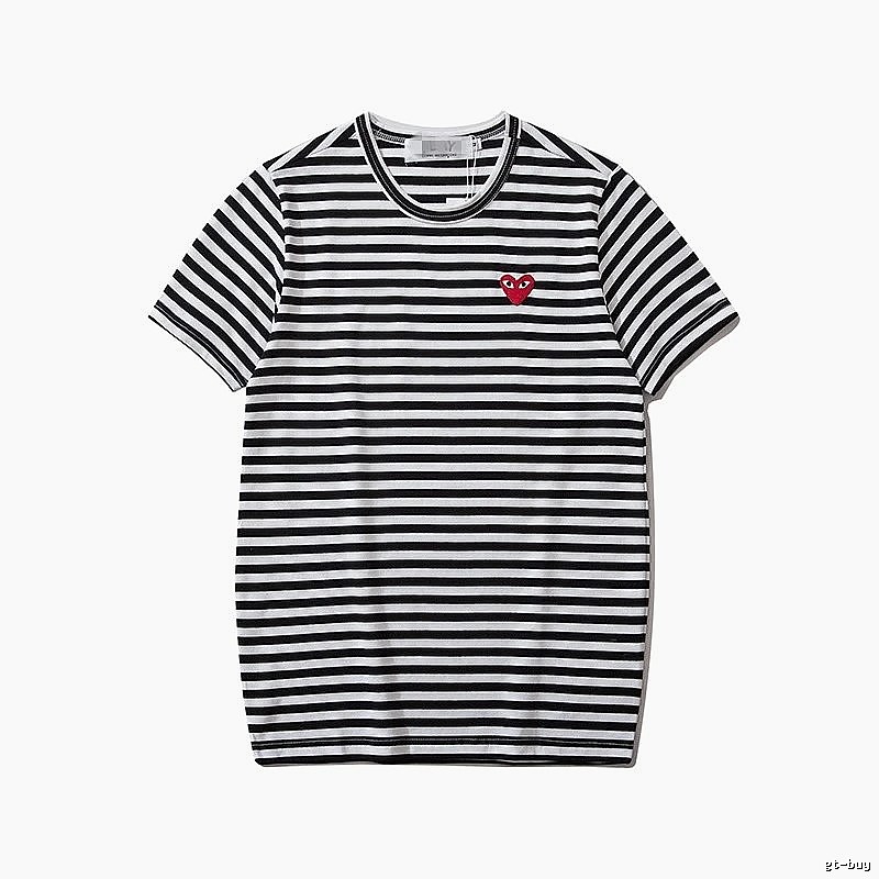 Comme des Garcons PLAY 2021-94 Black Style 2194 Heart Logo T-Shirt Fan Wear