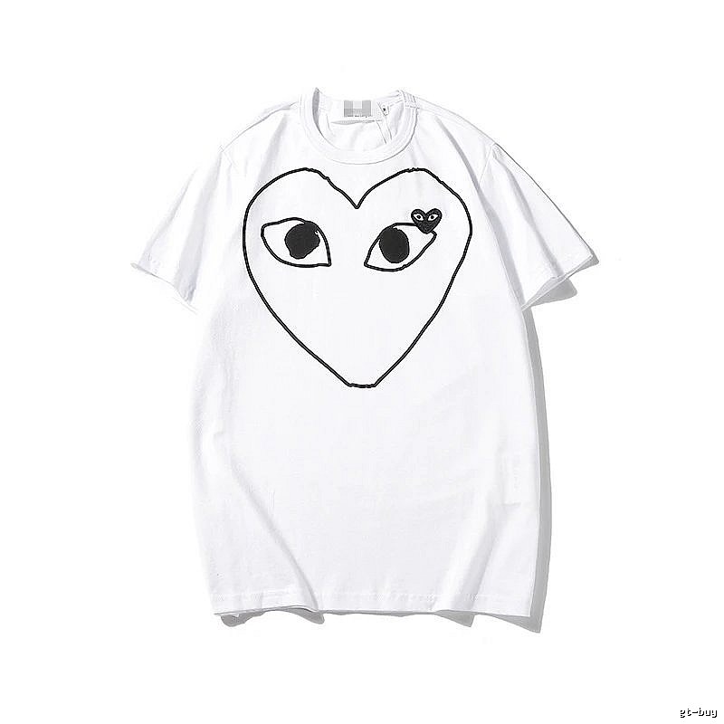 Comme des Garcons PLAY 2023-13 Black Style 2313 Heart Logo T-Shirt Bold Graphic