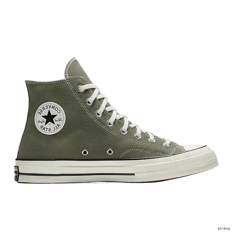 Converse classic high-top army green canvas shoes