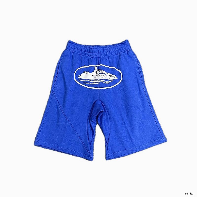 Corteiz Cruise Print Blue Shorts