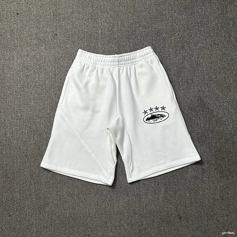 Corteiz Five-Star Trend Brand White Shorts