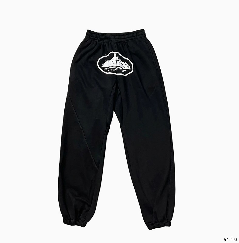 Corteiz Printed Casual Black Pants