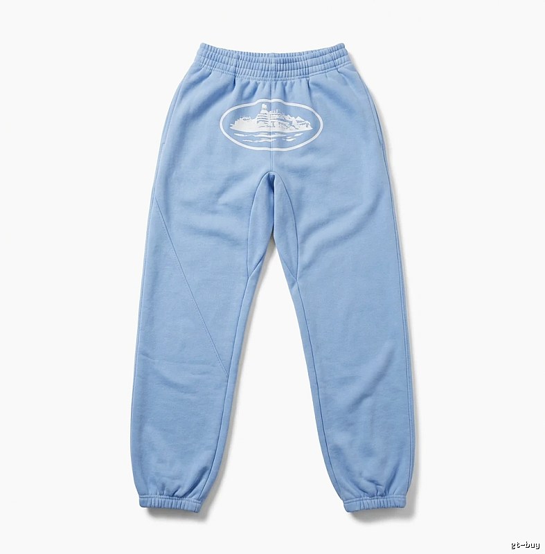 Corteiz Printed Casual Light Blue Pants