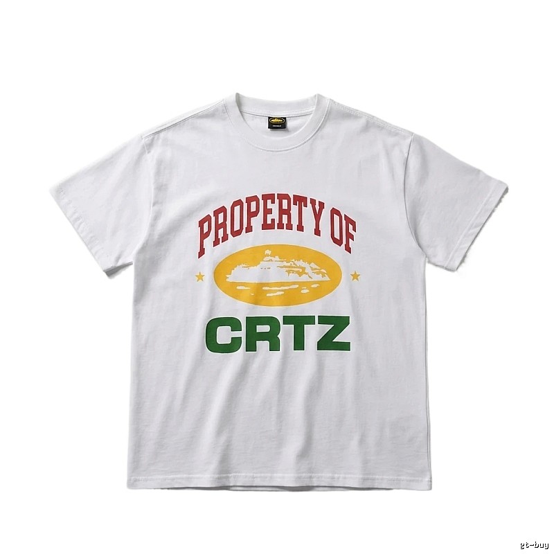 Corteiz PROPERTY Series Trendy and Cool White T-shirts