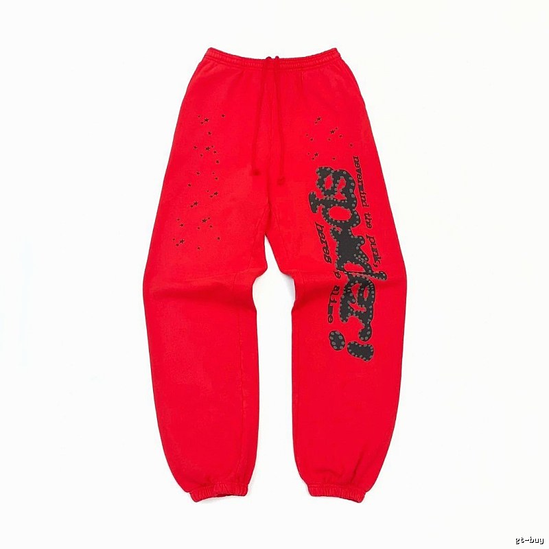 Daily Logo Sweatpants by Sp5der - Red