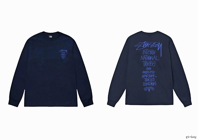 Dark blue hoodie with Stussy graffiti style