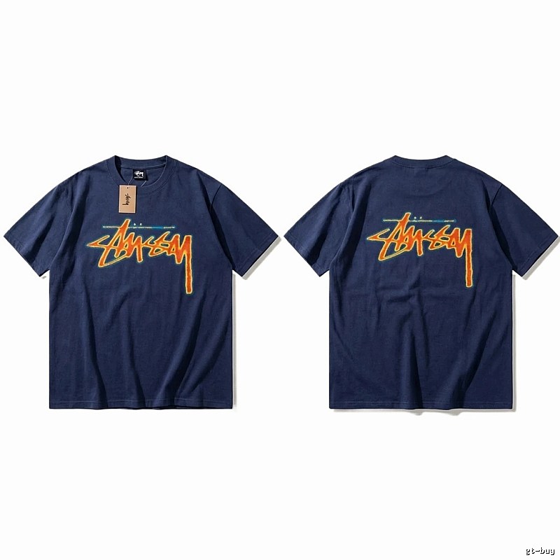 Dark blue T-shirt with Stussy graffiti style
