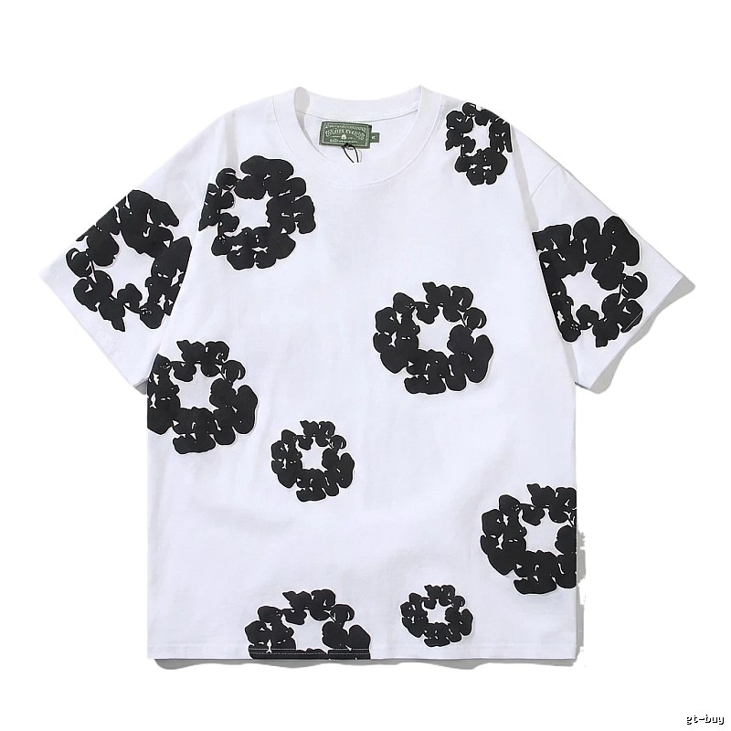 DENIM TEARS Black Floral Style T-shirt