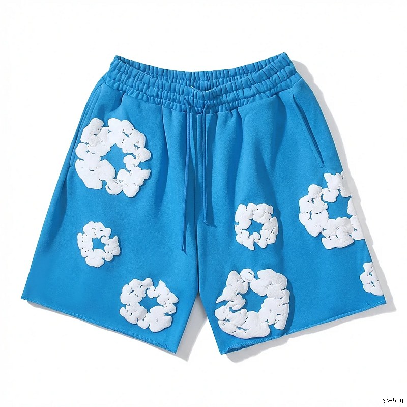 DENIM TEARS Blue and White Retro Shorts