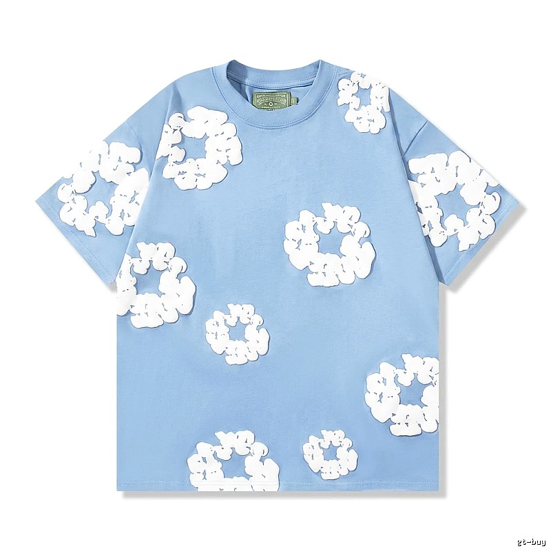 DENIM TEARS Blue Floral Short-sleeve