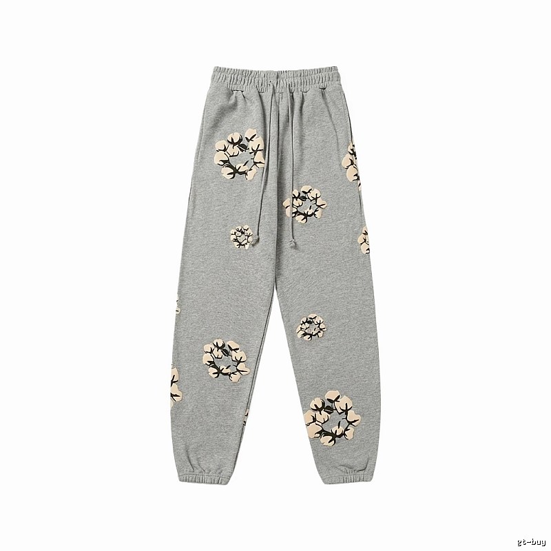 DENIM TEARS Floral Casual Grey Sweatpants