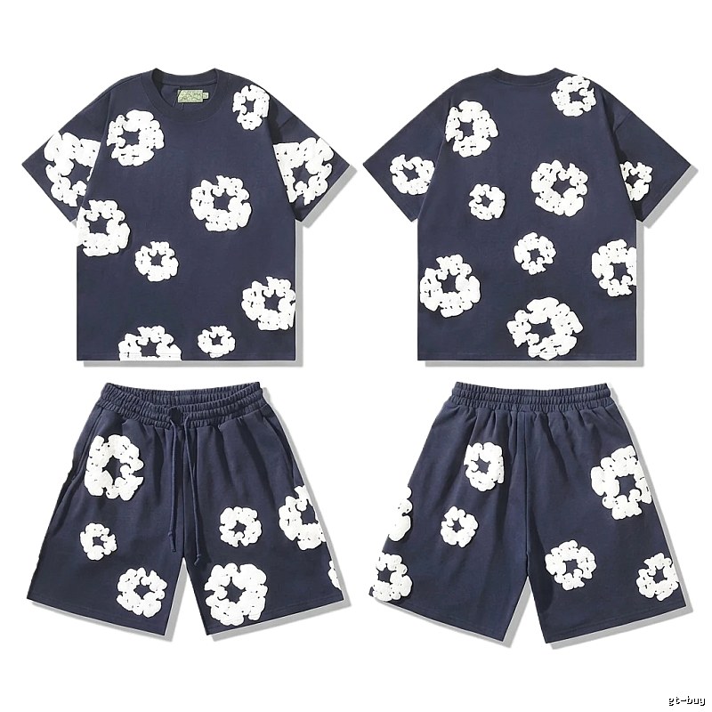 Denim Tears Floral Casual Style Set