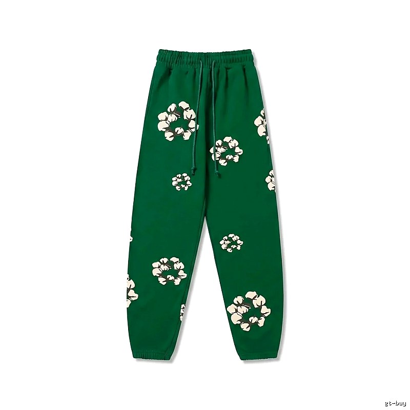 DENIM TEARS Floral Retro Green Sweatpants