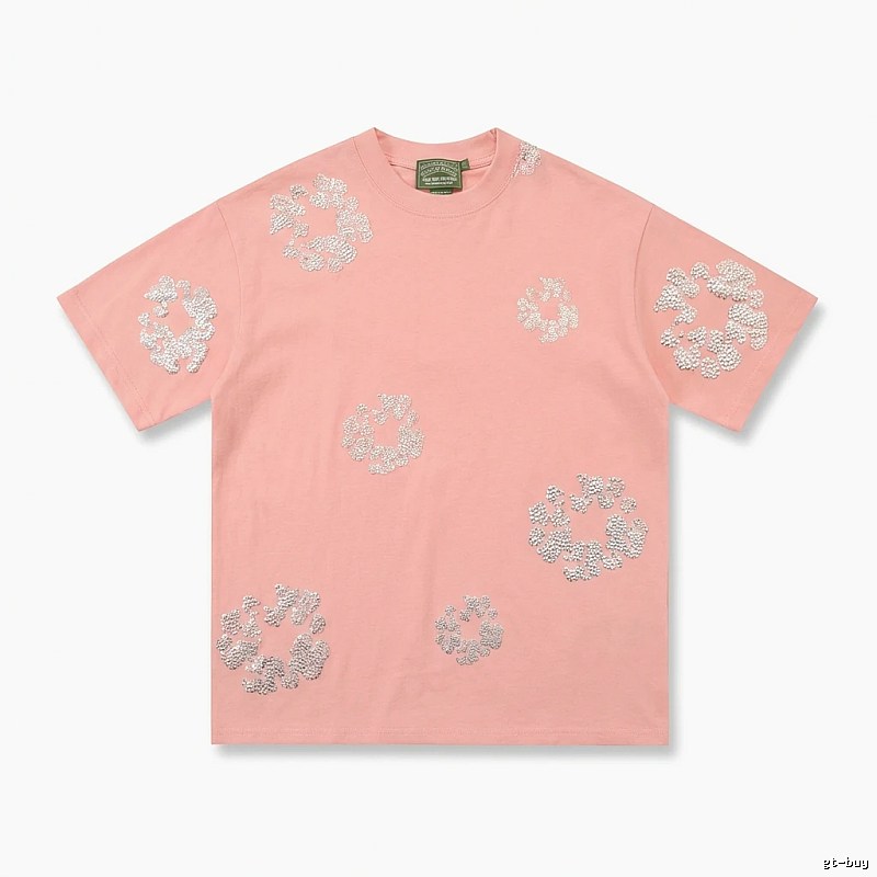 DENIM TEARS Pink Trendy Short-sleeve