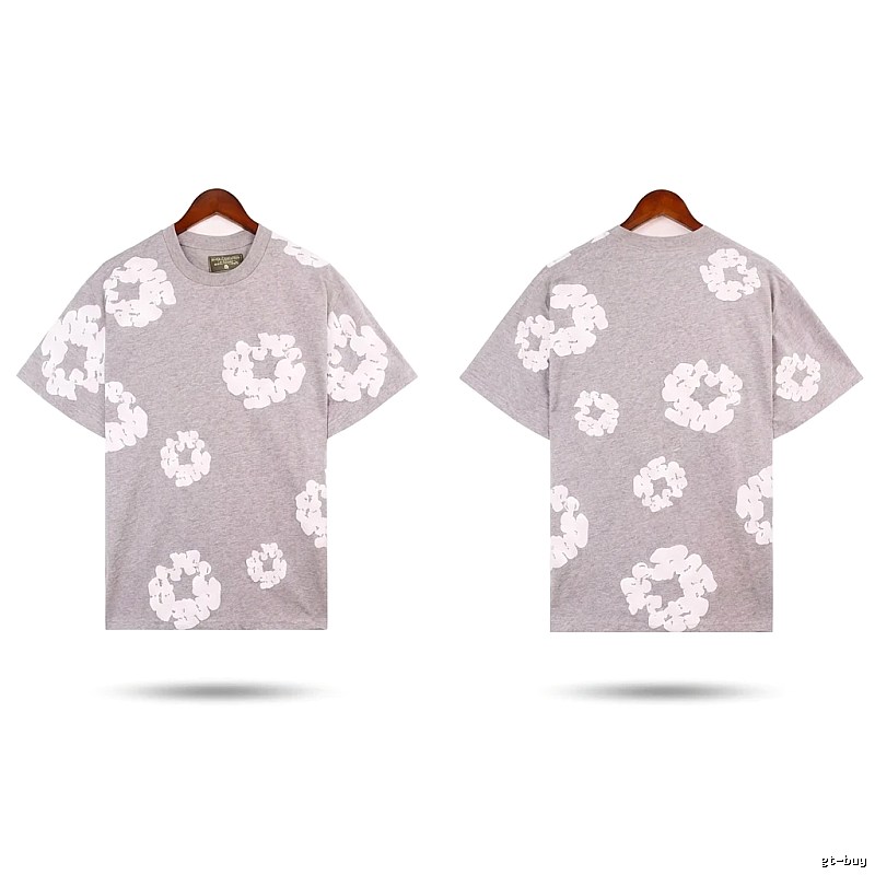 DENIM TEARS Printed Casual Grey T-shirt