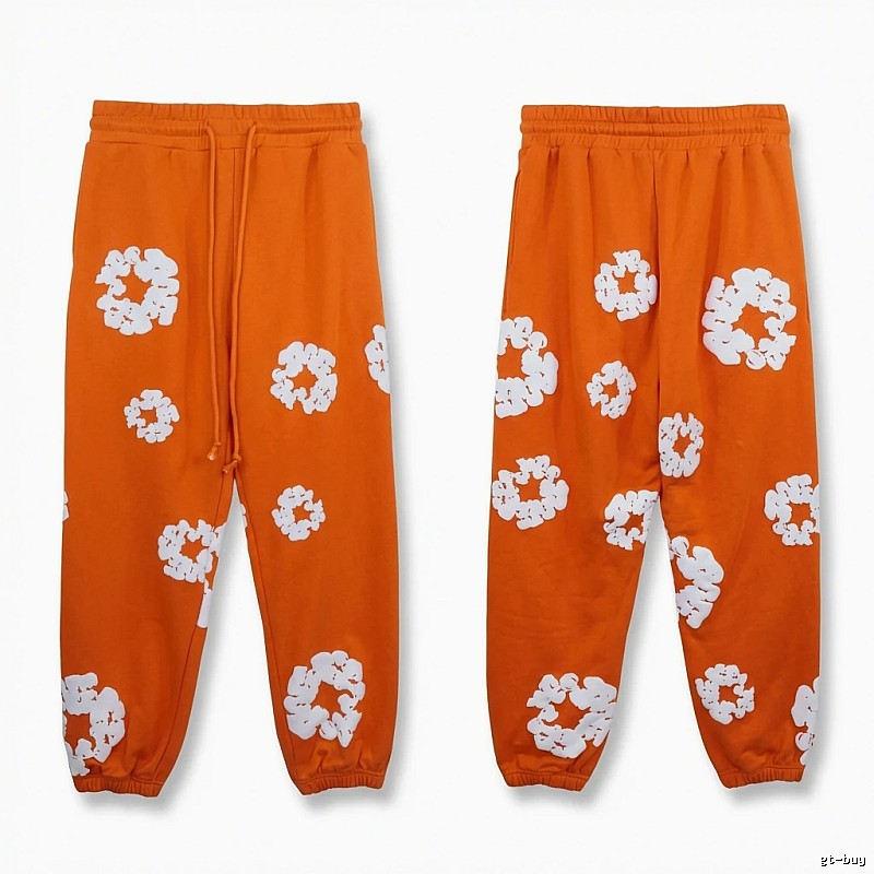 DENIM TEARS Printed Casual Orange Pants