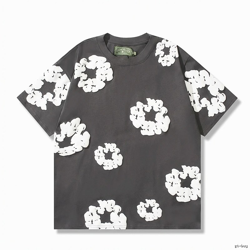 DENIM TEARS Three-dimensional Flower Style T-shirt
