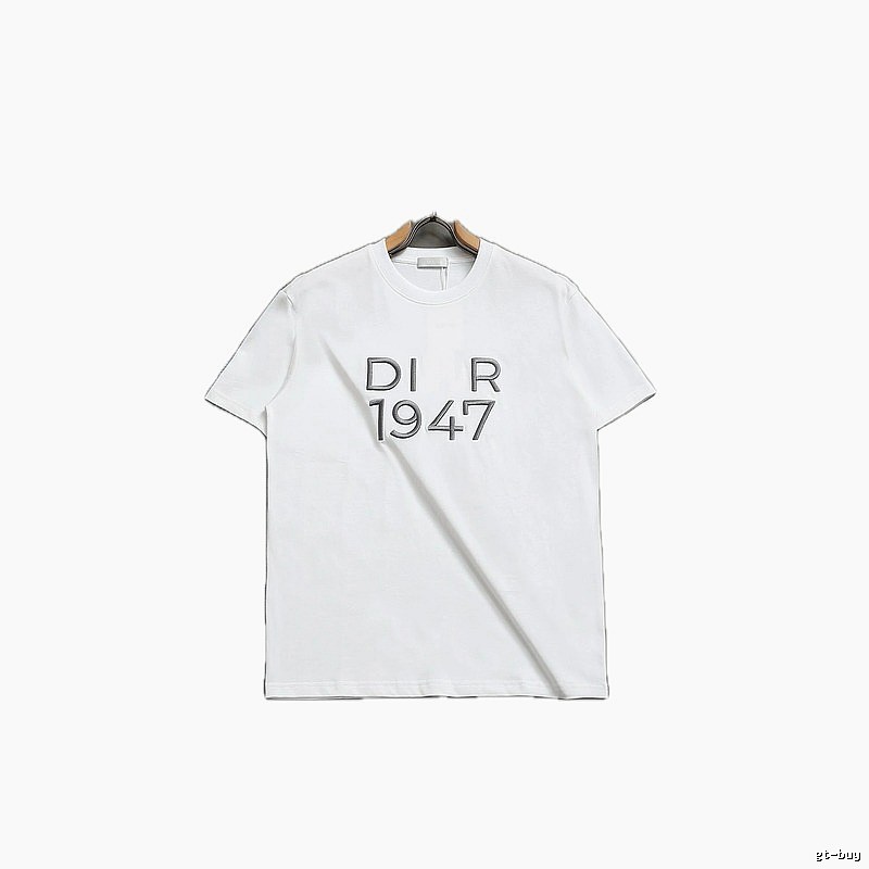 Dior 1947 Collection Minimalist Style White Short-sleeve T-shirt